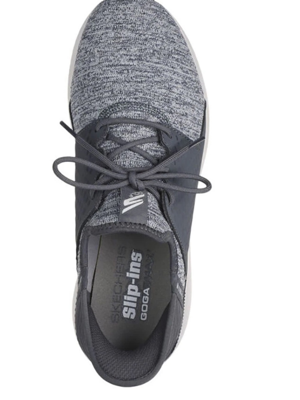 Skechers GOLF Men’s Gray Knit Slip-On Lace-Up Sneakers - Picture 5 of 5